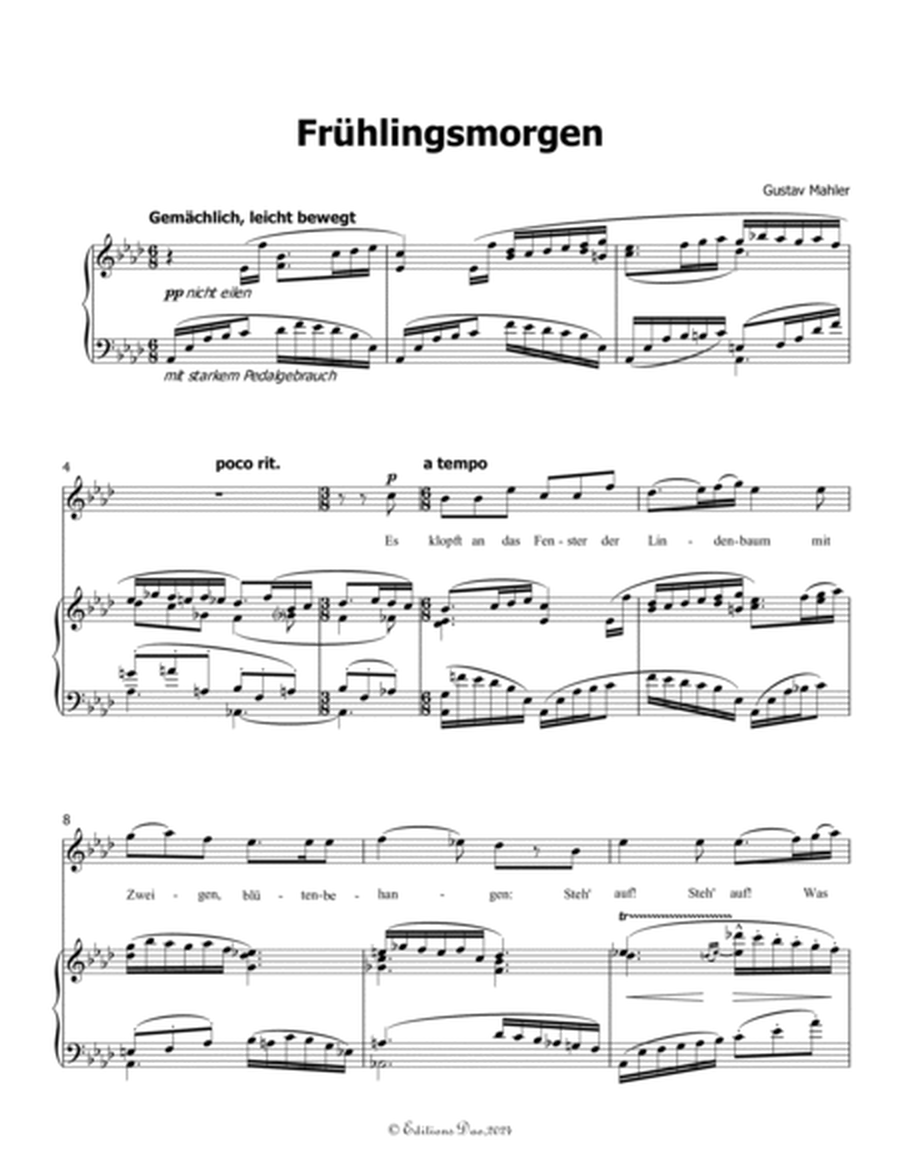 Frühlingsmorgen, by Mahler, in A flat Major