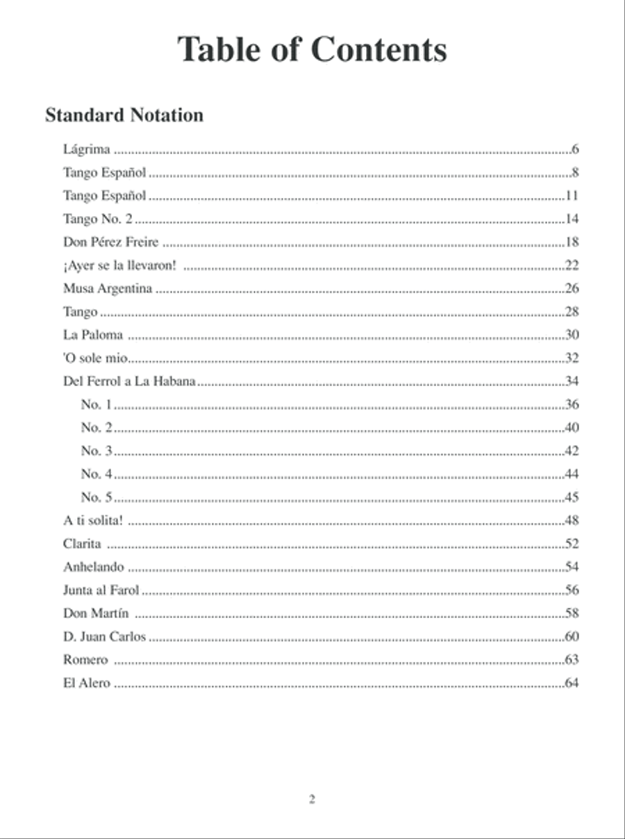 Classic Tangos for Guitar Acoustic Guitar scores gallery preview page 3