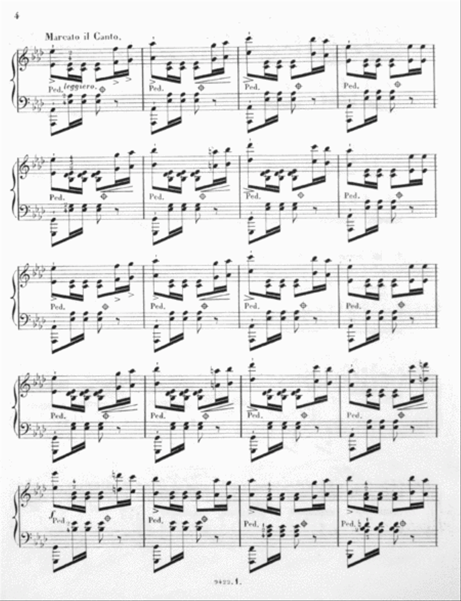 Six Morceaux Elegants pour le Piano sur des Airs Allemands favorits. 3me. Suite Harp scores gallery preview page 4