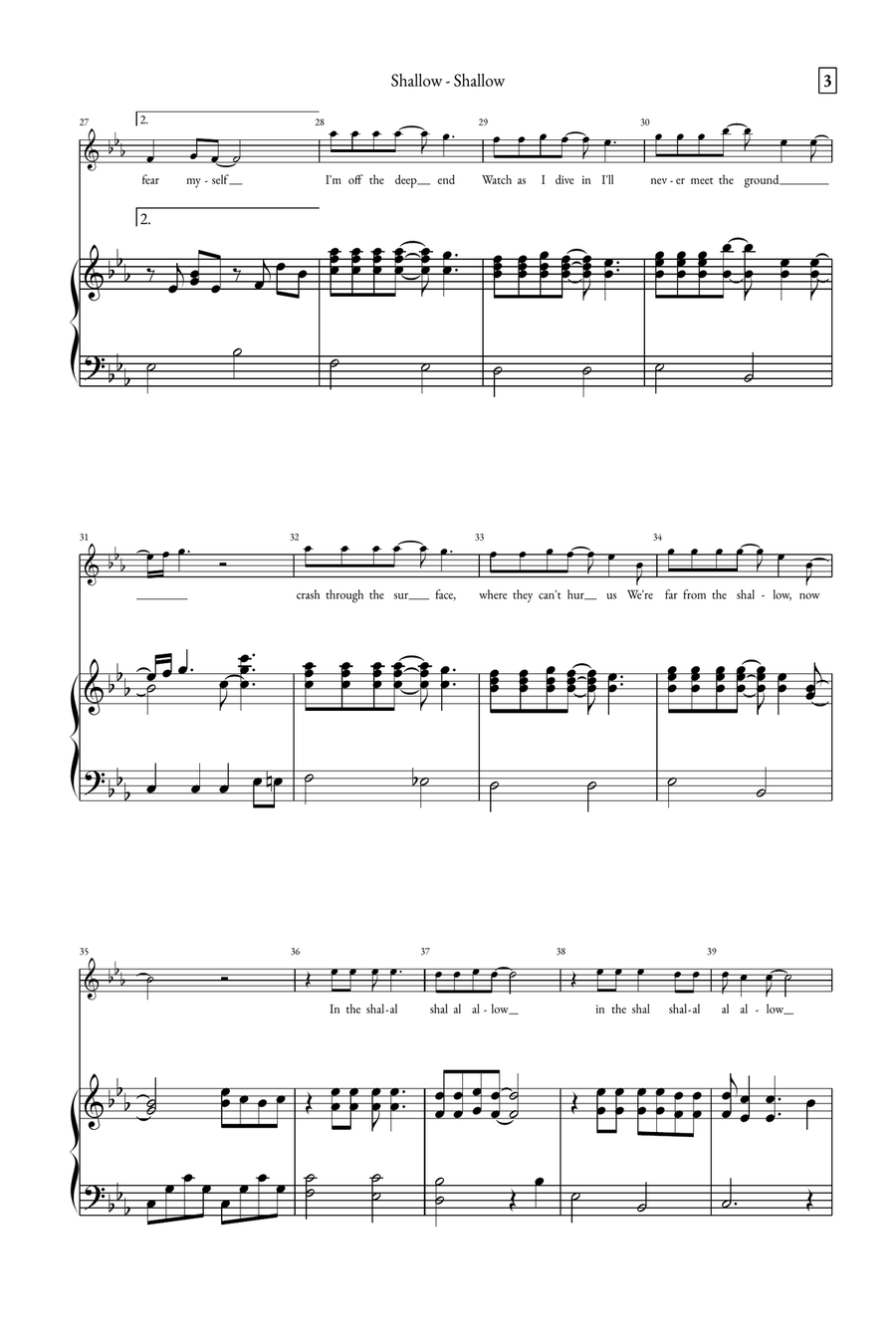 Shallow A Cappella scores gallery preview page 3