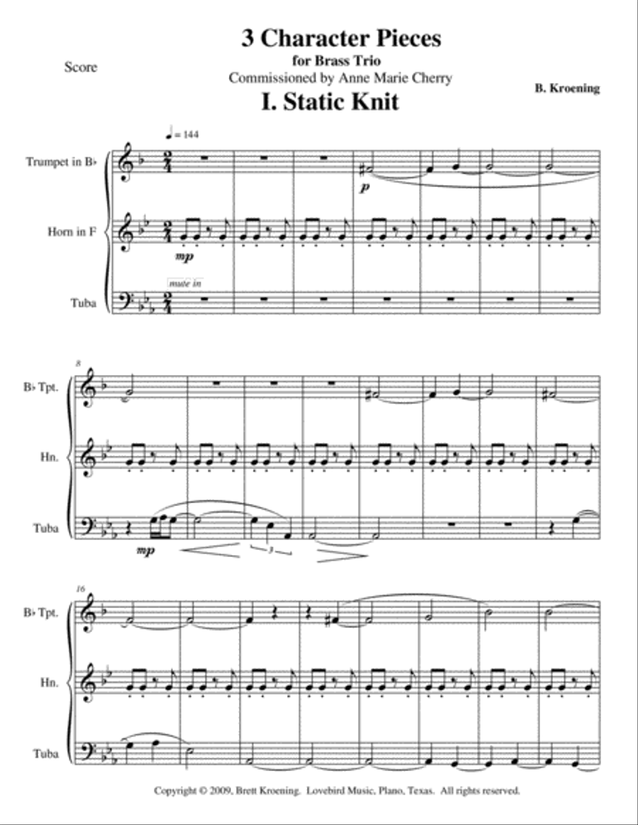 3 Character Pieces 3 Character Pieces Horn scores gallery preview page 2