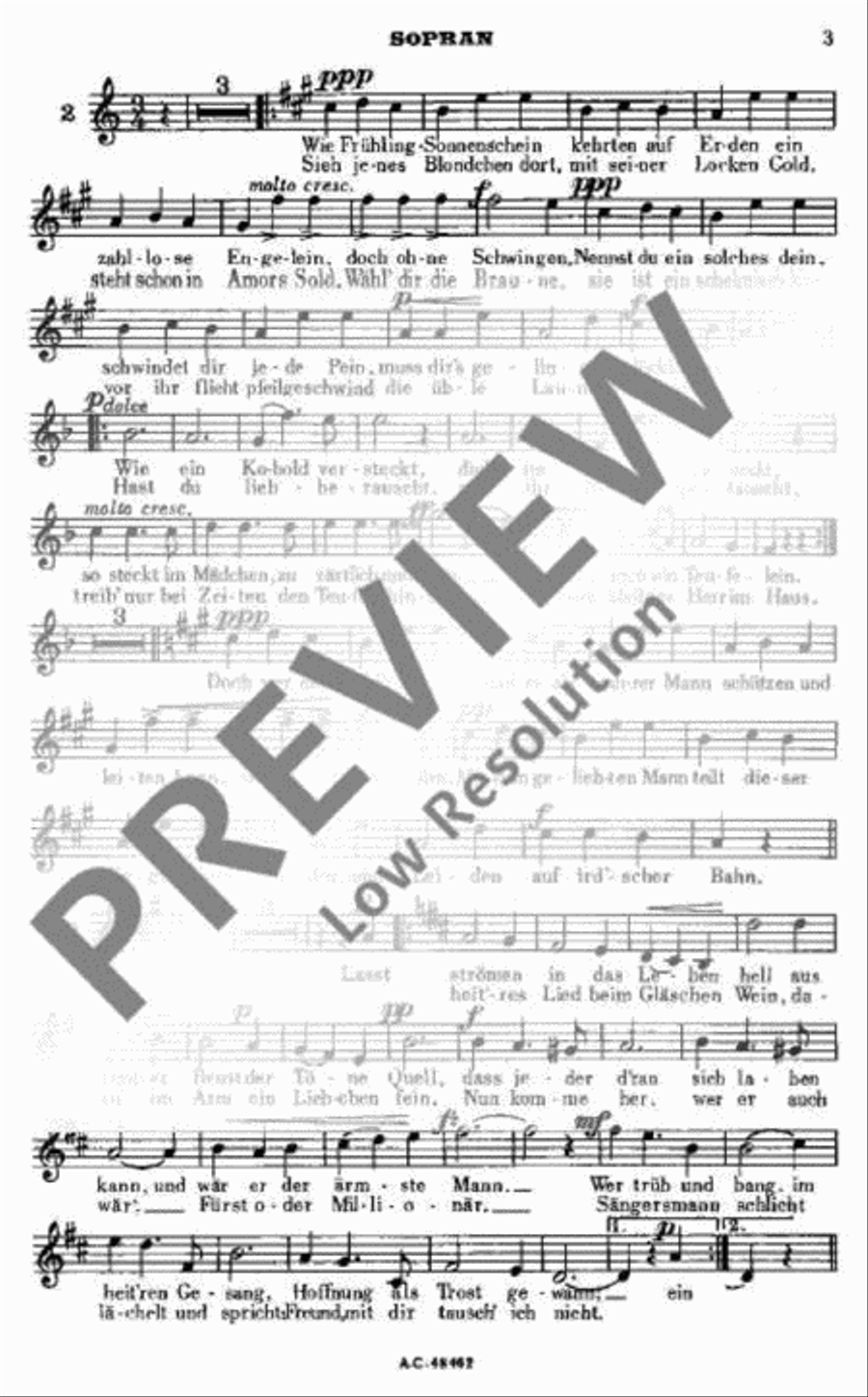 Wein, Weib und Gesang 4-Part scores gallery preview page 4