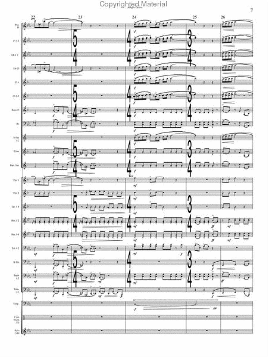 Allegro Deciso Concert Band scores gallery preview page 7