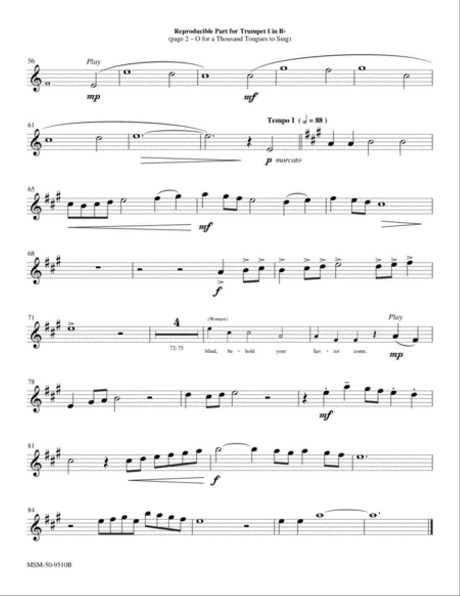 O for a Thousand Tongues to Sing Choir scores gallery preview page 4
