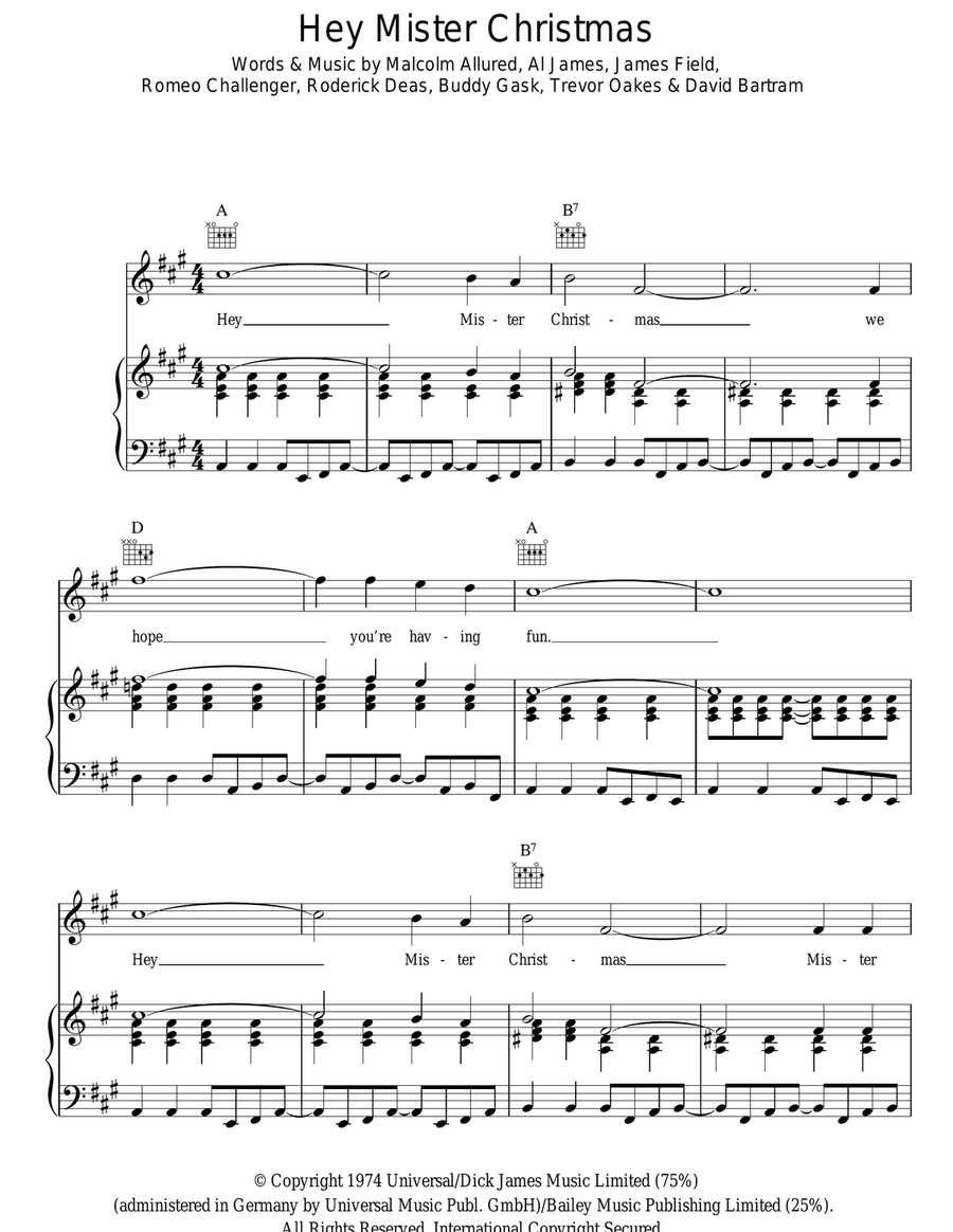 Hey Mr. Christmas Hey Mr. Christmas Acoustic Guitar scores gallery preview page 1