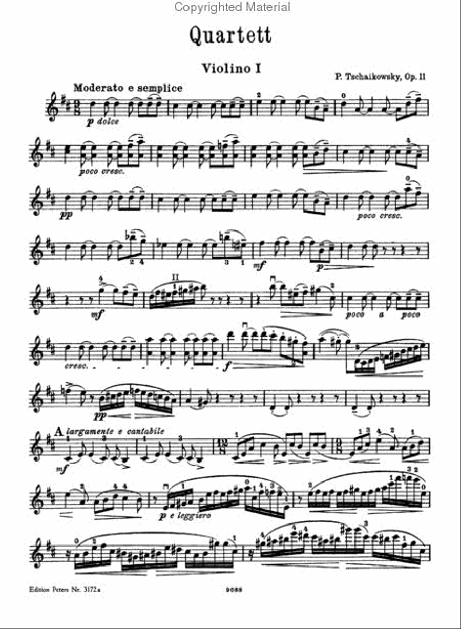 Streich Quartett (String Quartet), Op. 11 in D Major String Quartet scores gallery preview page 2