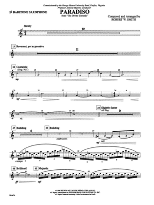 Paradiso: E-flat Baritone Saxophone