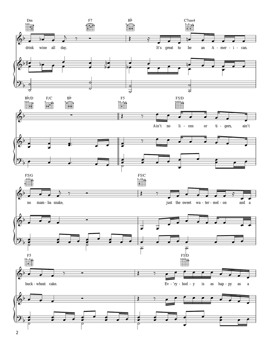 Sail Away Piano, Vocal, Guitar scores gallery preview page 2