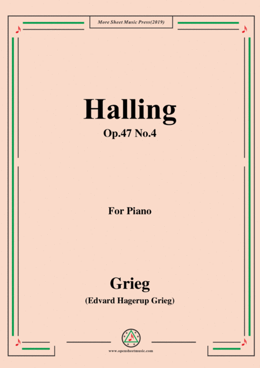Grieg-Halling Op.47 No.4,for Piano