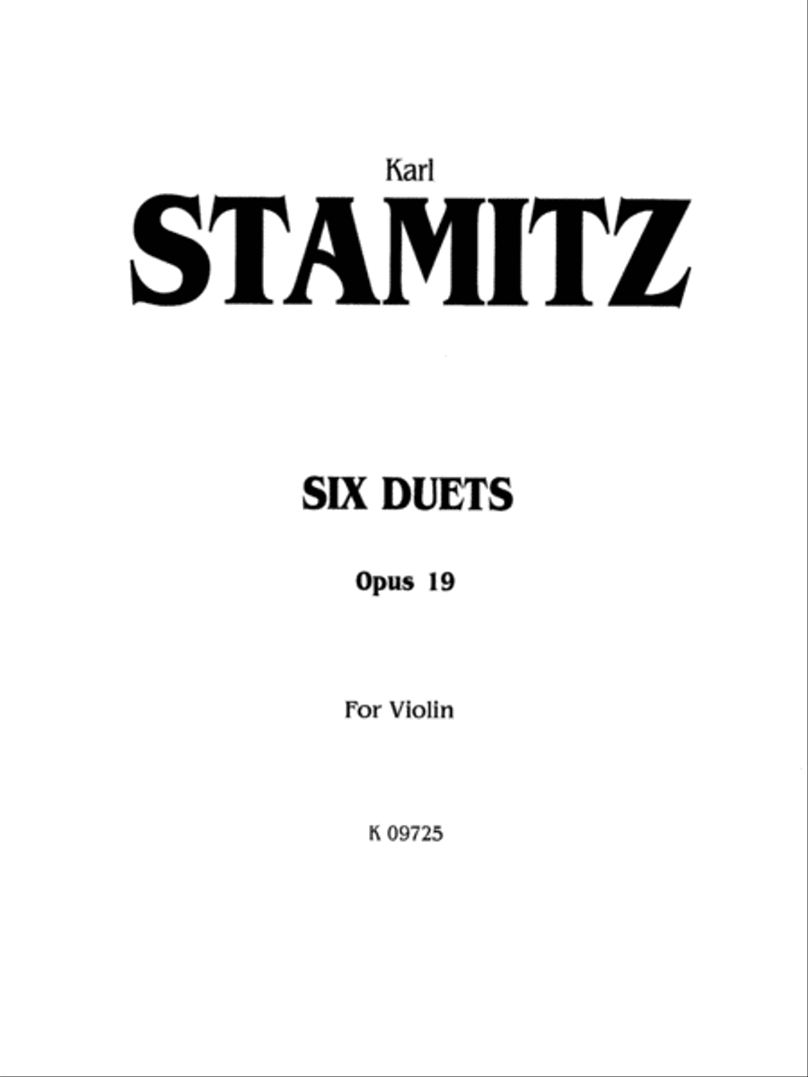 Six Duets, Op. 19