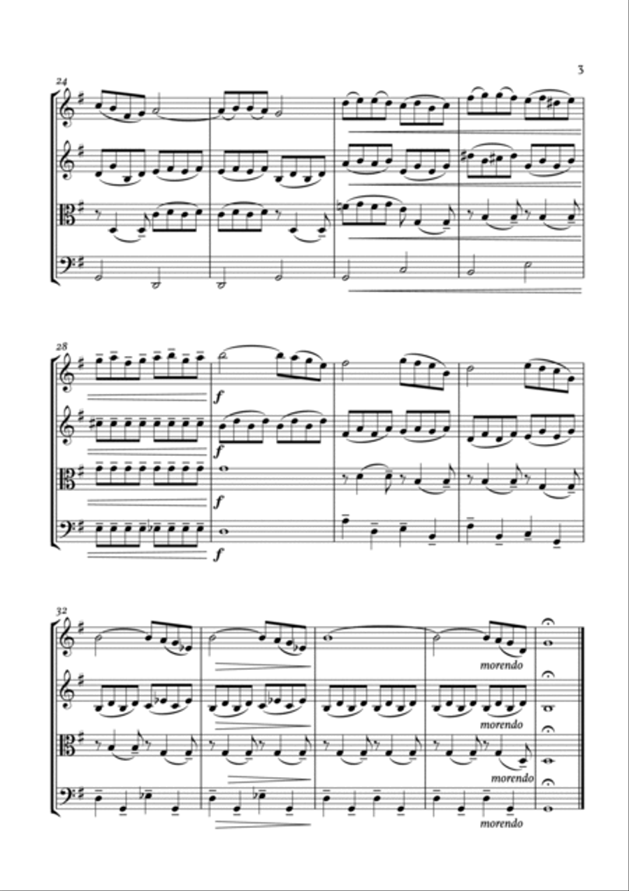 Etude op. 10 no. 3 String Quartet scores gallery preview page 4