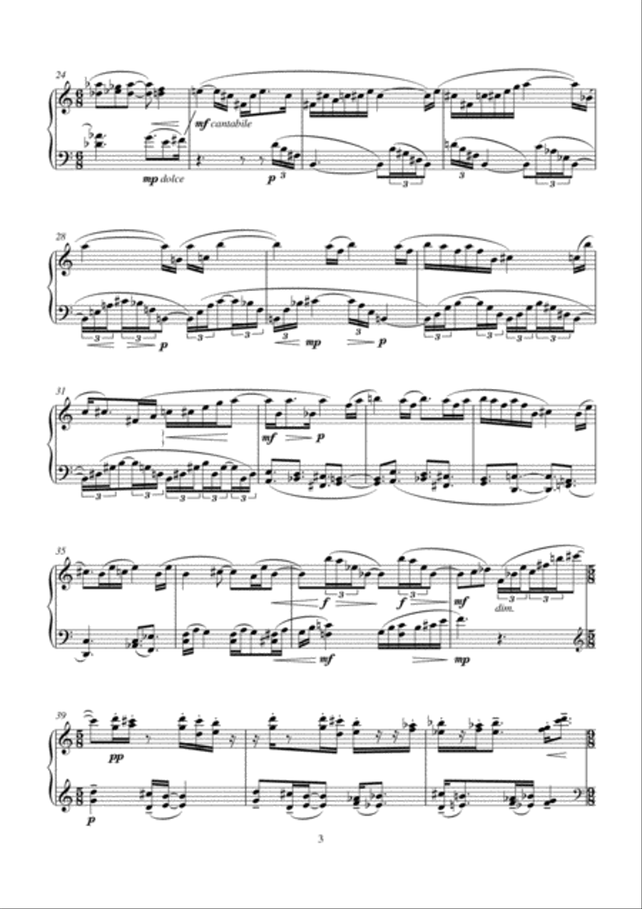 Berceuse (Study No. 13) Piano scores gallery preview page 3