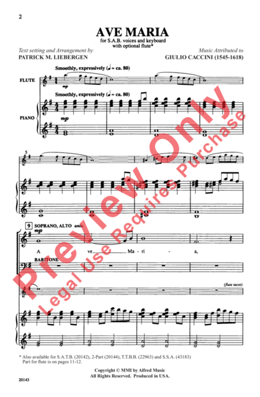 Ave Maria 3-Part scores gallery preview page 3