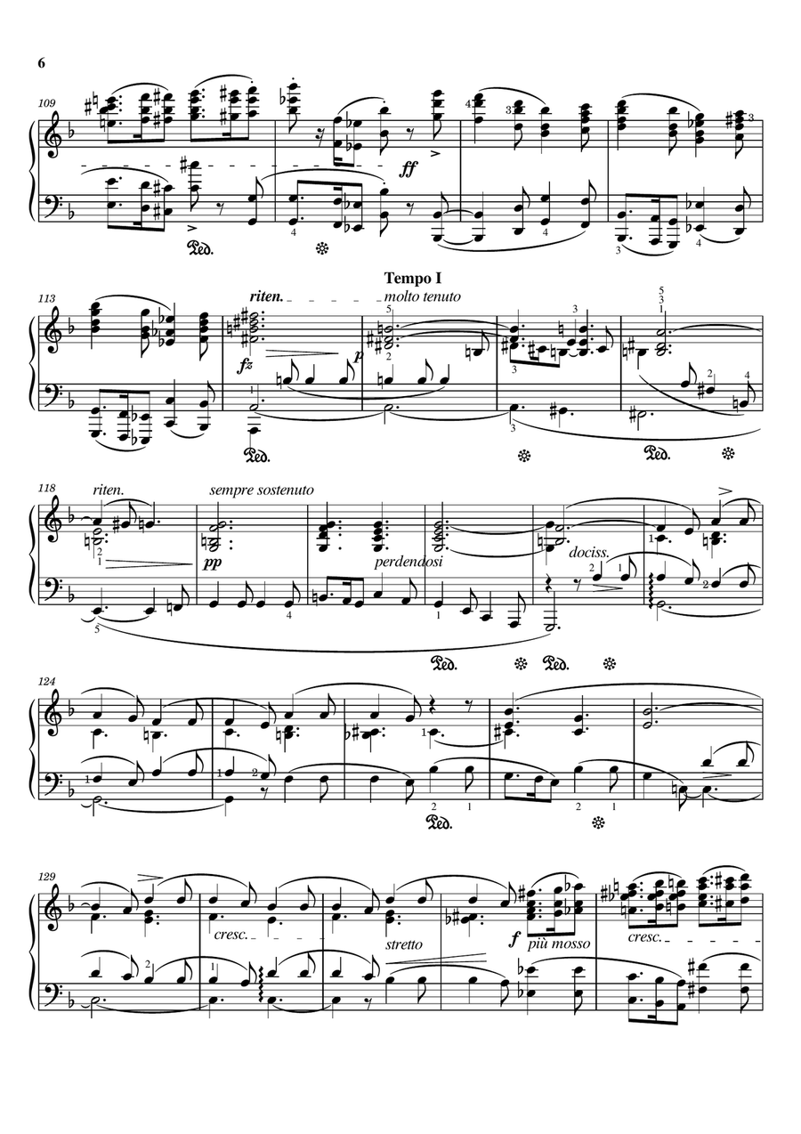 Chopin - Ballade No.2, Op.38 In F Major, Original for Piano Solo With Fingering Piano Solo scores gallery preview page 6