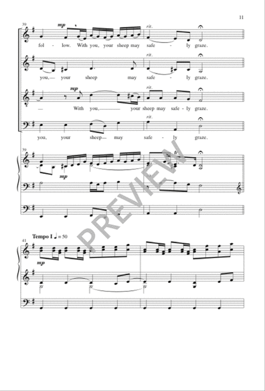 Sheep May Safely Graze 4-Part scores gallery preview page 12