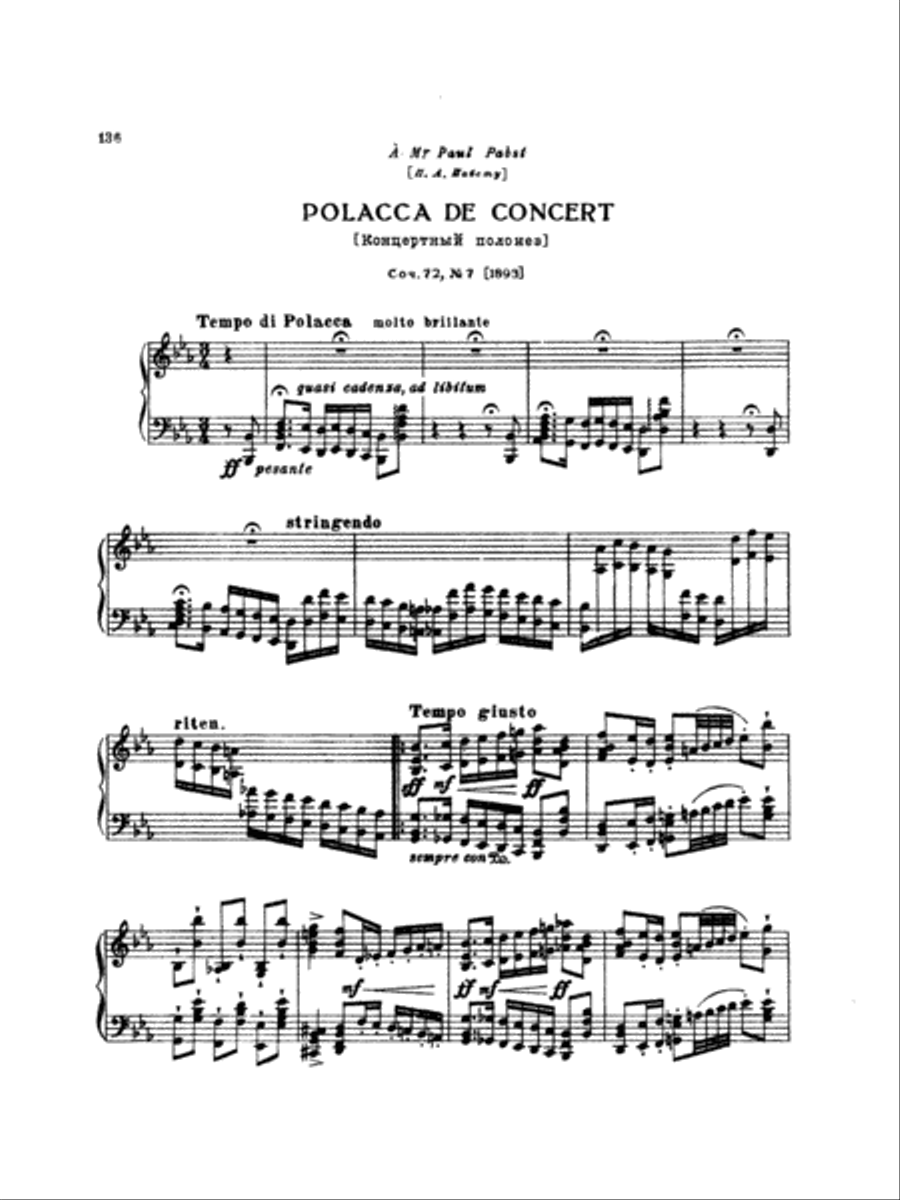 Tchaikovsky: Eighteen Piano Pieces, Op. 72; Aveu Passionne; Valse, Op. 40, No. 9, 1st Version Piano Solo scores gallery preview page 1
