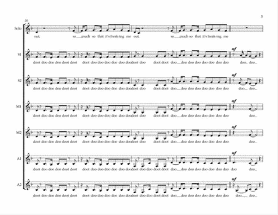 Freaking Me Out SSAA scores gallery preview page 5