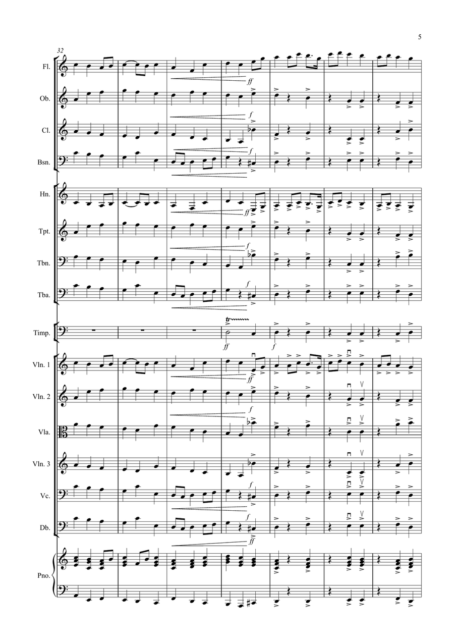 Jupiter Hymn for School Orchestra Large Ensemble scores gallery preview page 5
