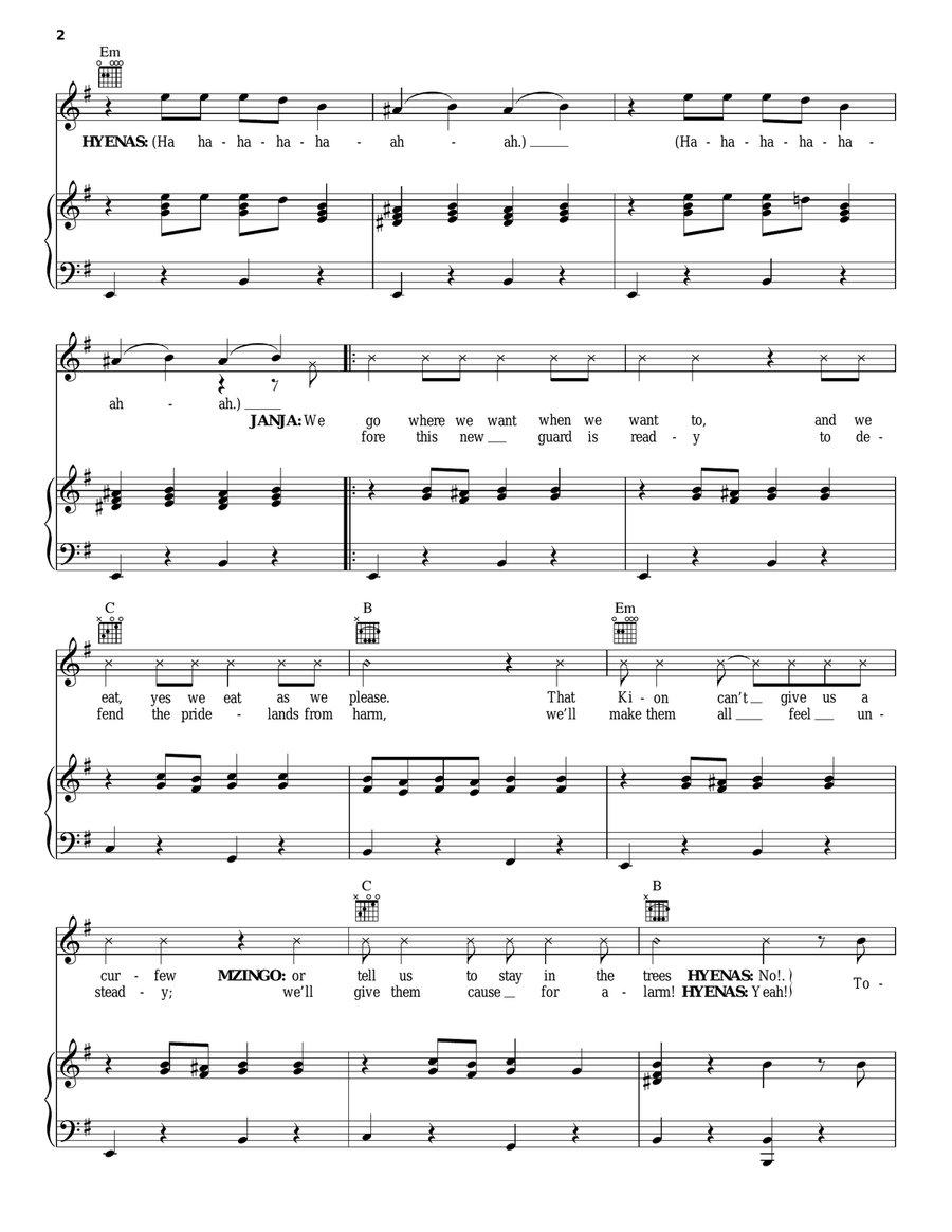 Tonight We Strike Tonight We Strike Piano, Vocal, Guitar scores gallery preview page 2