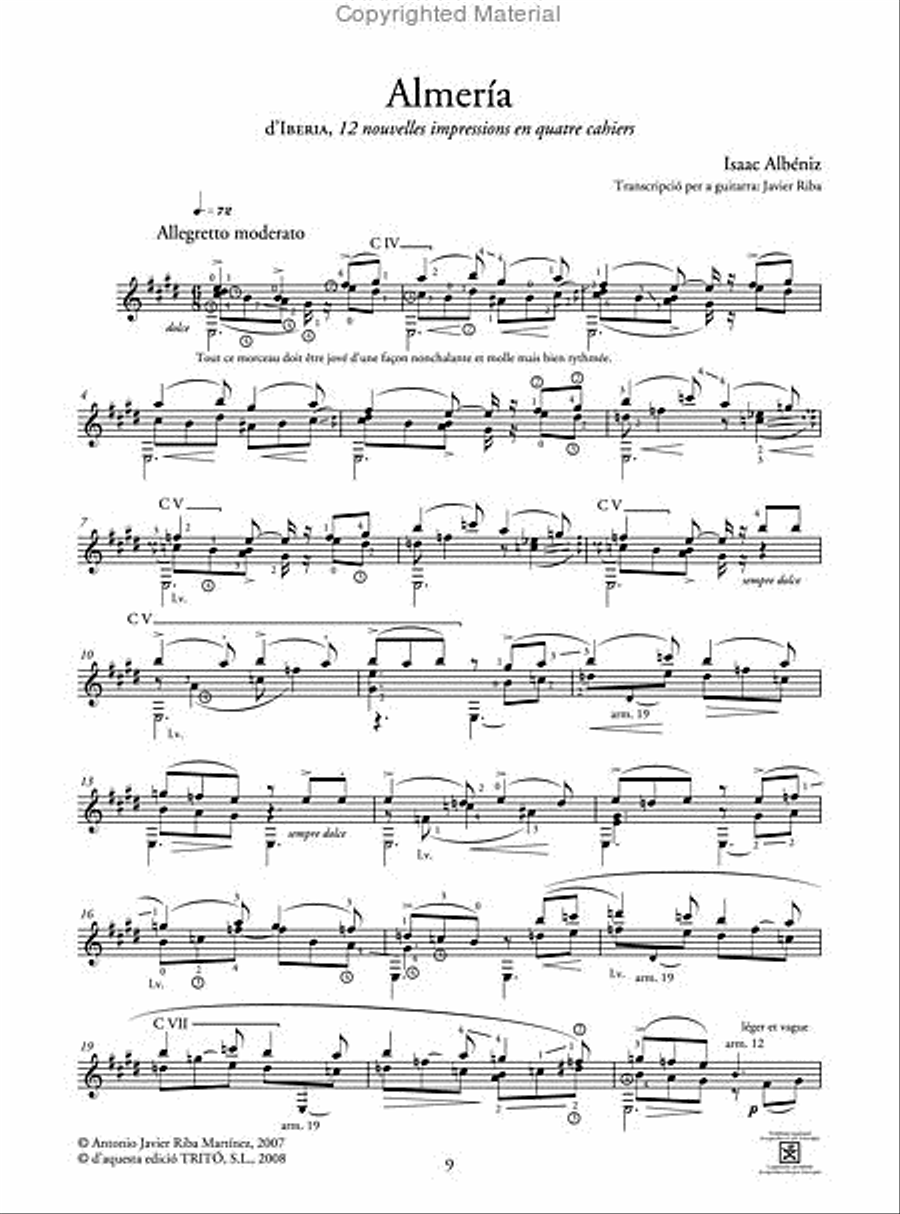 Almería Almería Classical Guitar scores gallery preview page 2