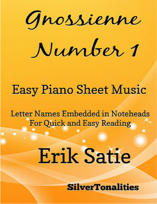 Gnossienne Number 1 Easy Piano Sheet Music