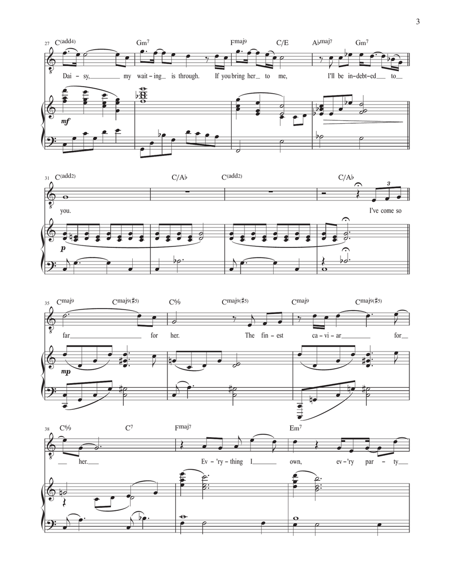 For Her (from The Great Gatsby) Voice scores gallery preview page 3