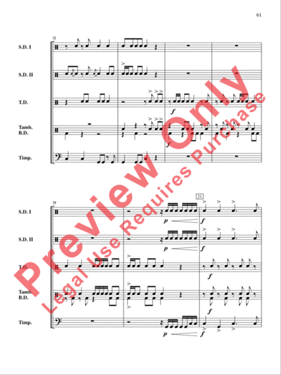 The Anthony J. Cirone Intermediate Percussion Ensemble Collection Percussion Ensemble scores gallery preview page 62
