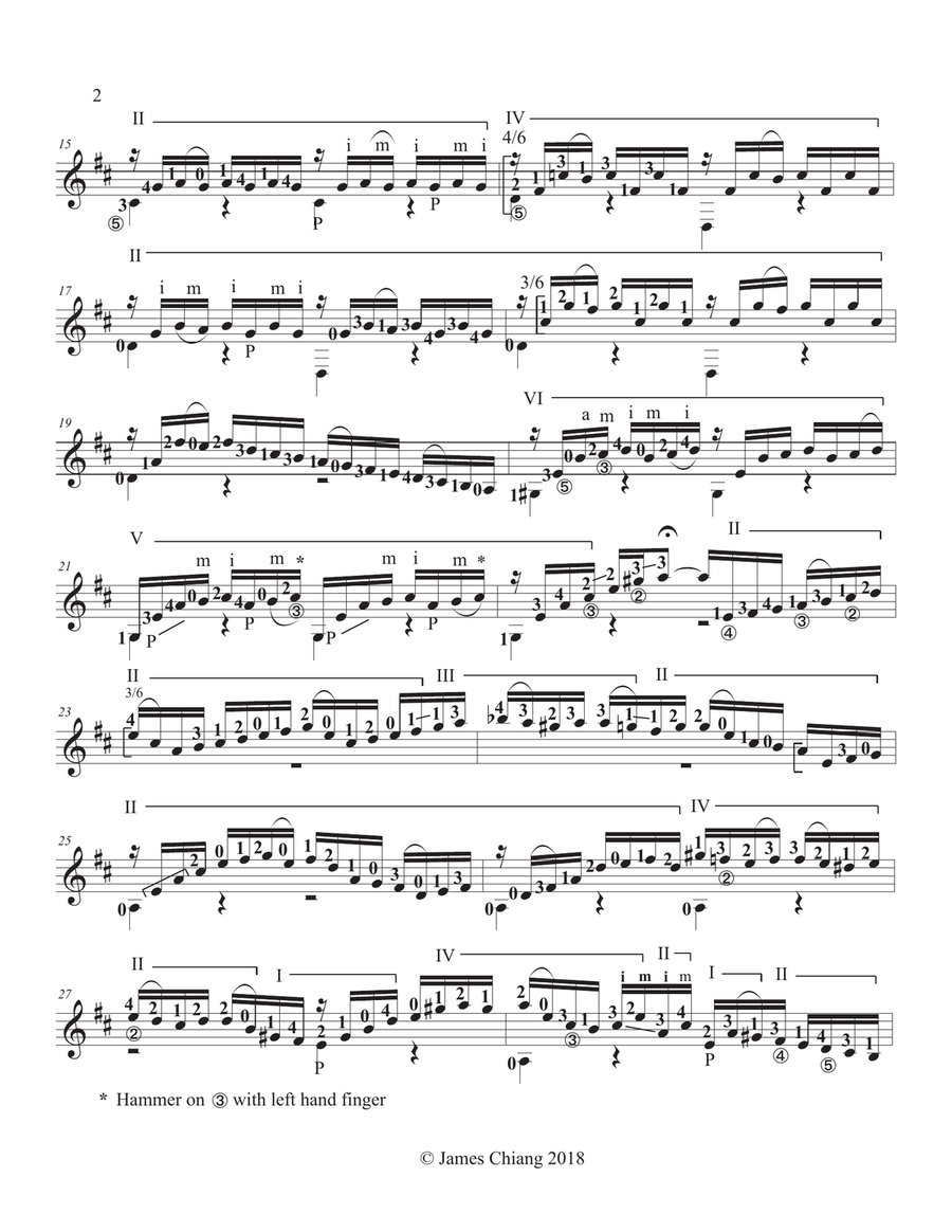 Prelude in D from Cello Suite (BWV 1007) by J.S. Bach - Arranged and fingering for classical guitar