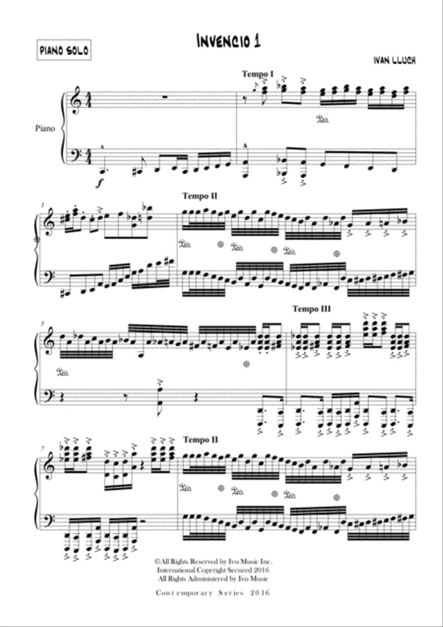 Invenció 1 Invenció 1 Piano Solo scores gallery preview page 2