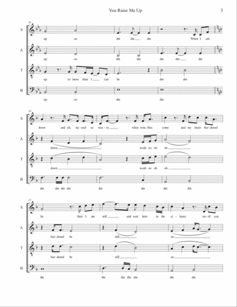You Raise Me Up You Raise Me Up 4-Part scores gallery preview page 3