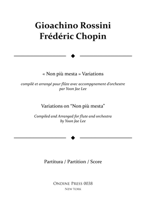 Book cover for Variations on 'Non piu mesta' for Flute and Orchestra - Score Only