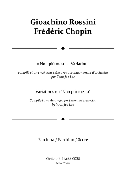 Variations on 'Non piu mesta' for Flute and Orchestra - Score Only