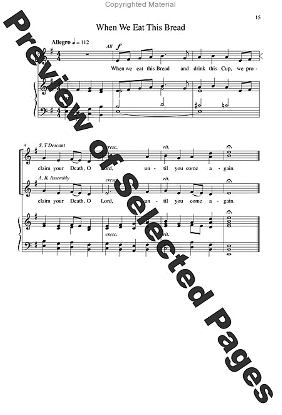 Missa Pacem - Choral / Accompaniment edition 4-Part scores gallery preview page 9