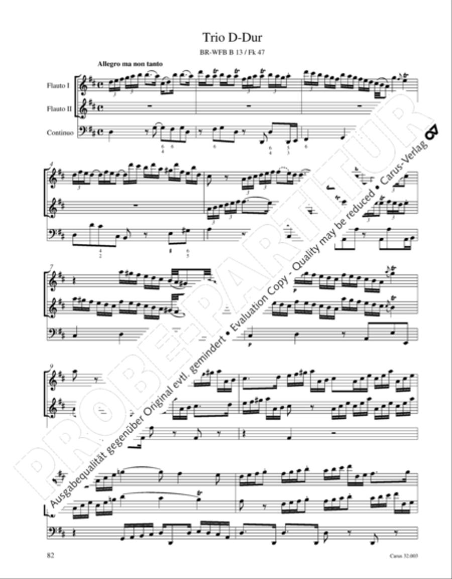 Gesamtausgabe Band 3 (Kammermusik: Duette, Solo- und Triosonaten) Score scores gallery preview page 103