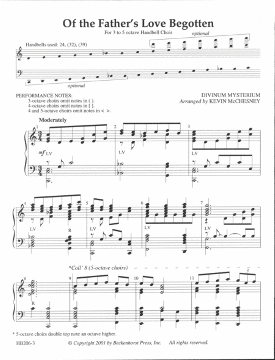 Of the Father's Love Begotten - McChesney 5-Octaves scores gallery preview page 2