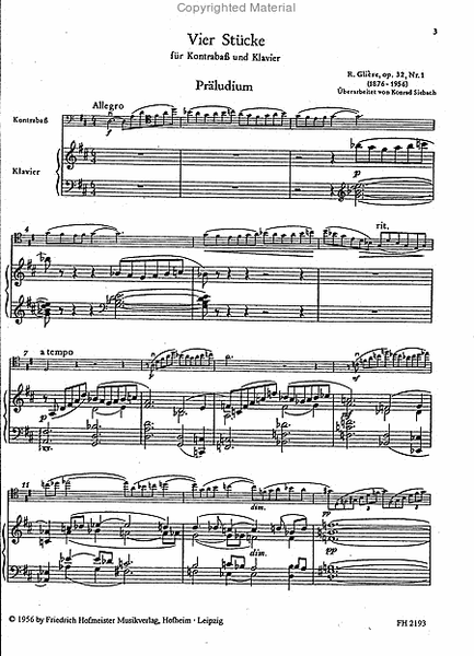 Vier Stucke, aus op. 32 & op. 9