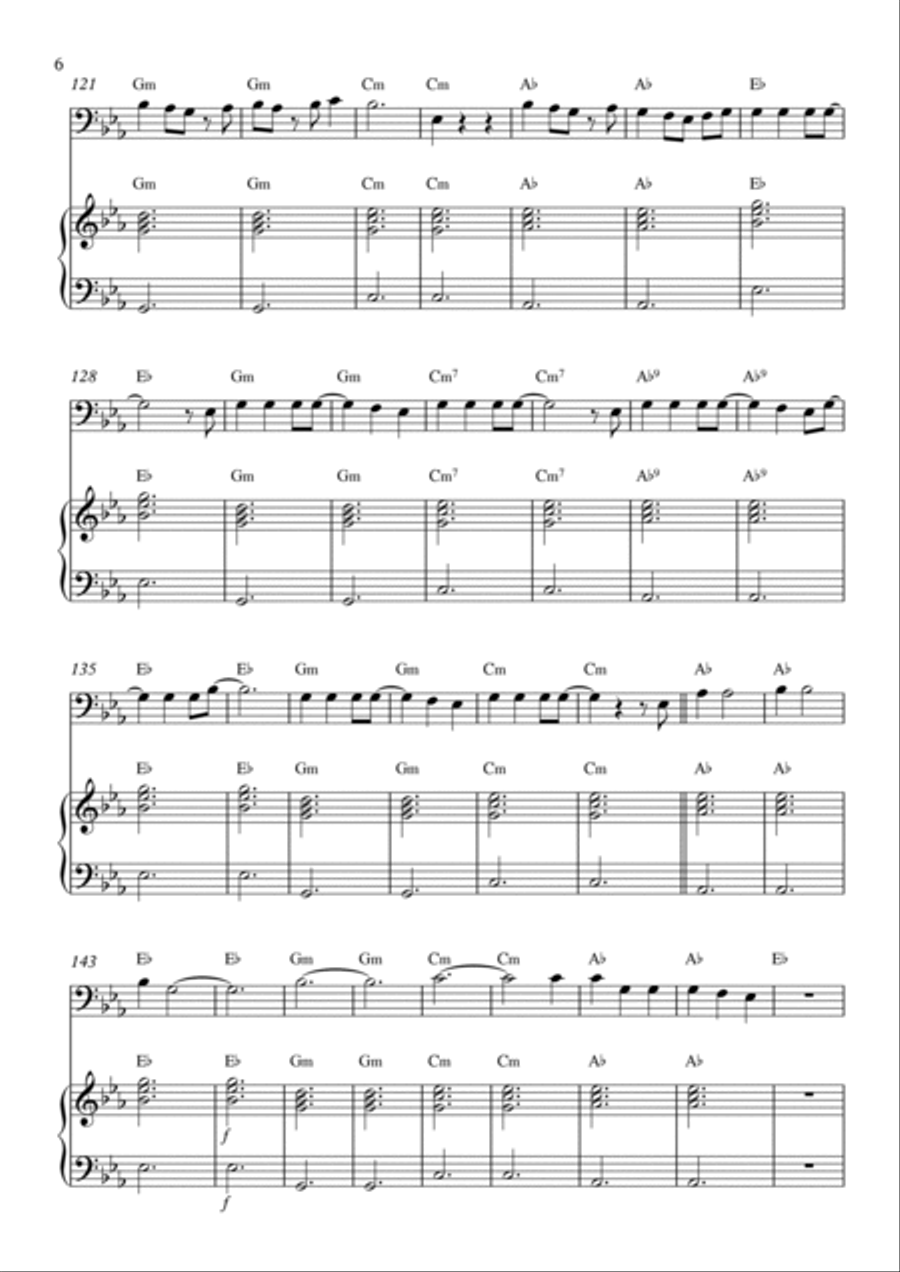 Traitor Piano scores gallery preview page 6