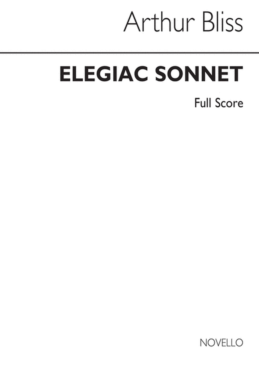 Elegiac Sonnet (Full Score)