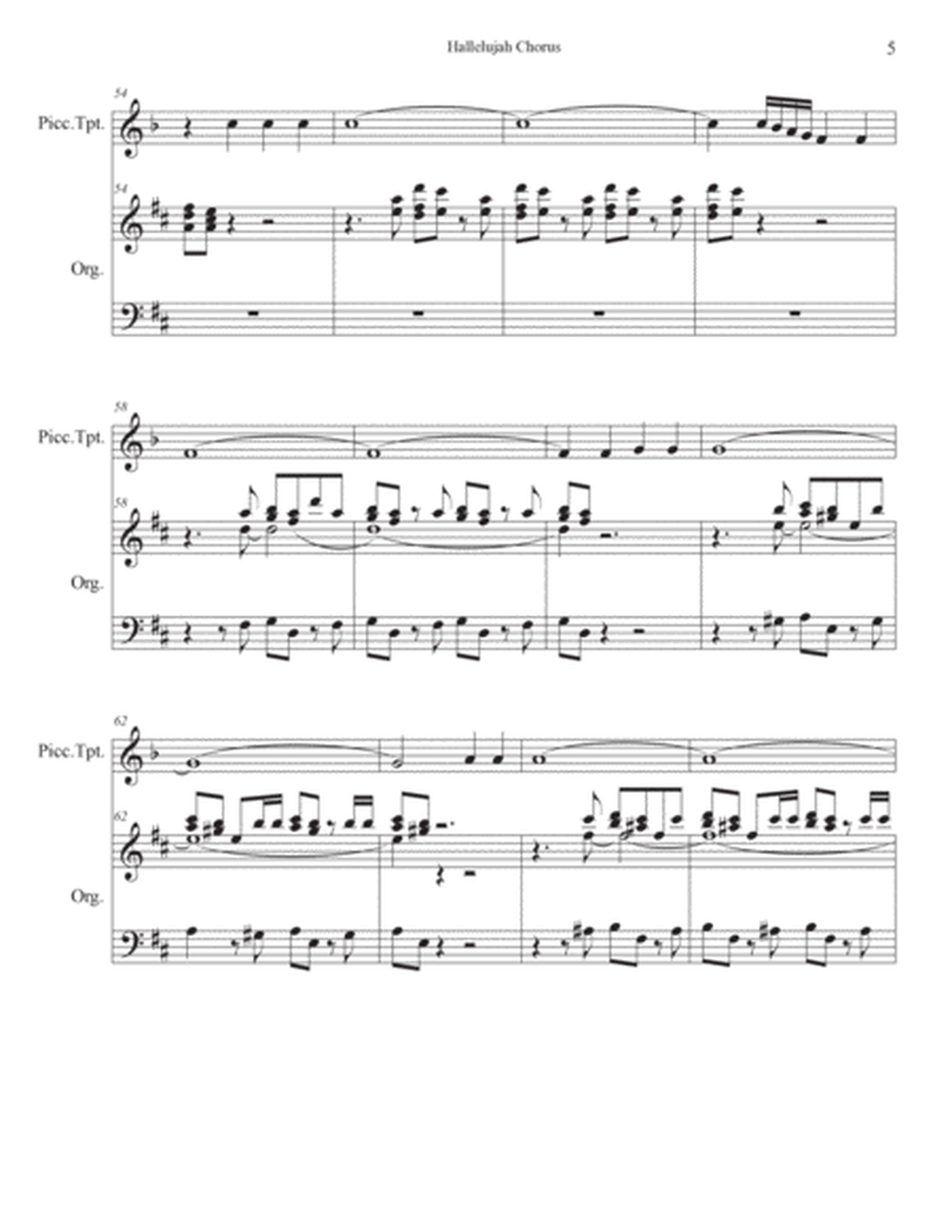 Hallelujah Chorus from "The Messiah" for Solo Trumpet & Organ image number null