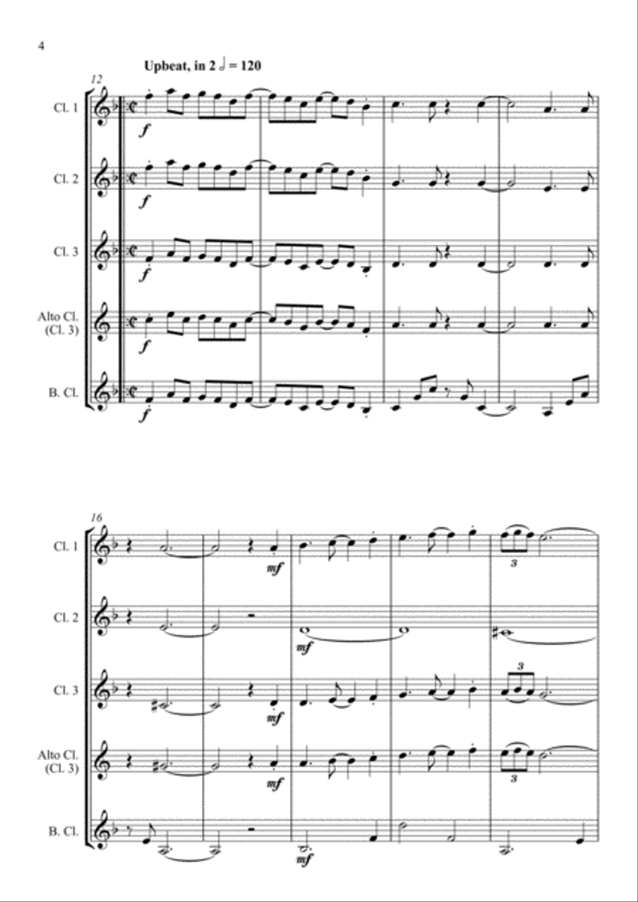 Spain Clarinet Quartet scores gallery preview page 4