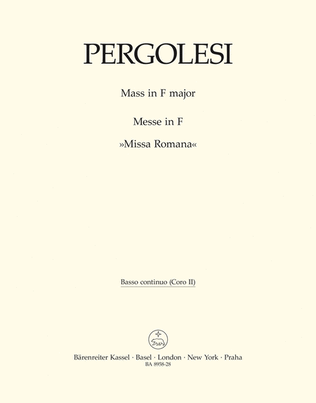 Book cover for Mass F major "Missa Romana"