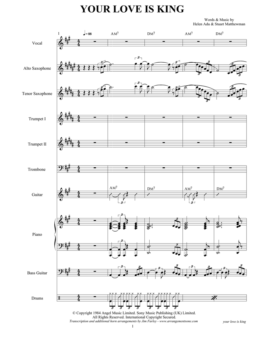 Your Love Is King Tenor Saxophone scores gallery preview page 3