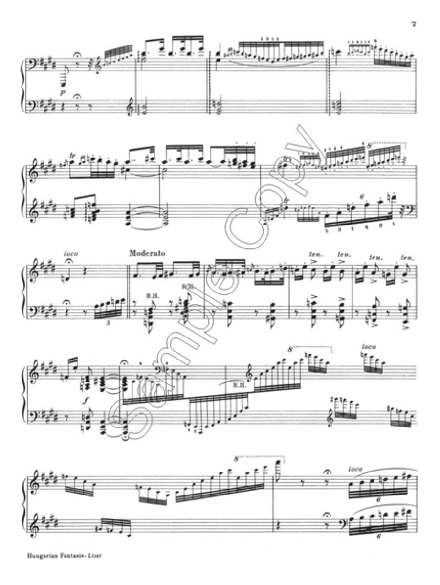 Hungarian Fantasie Hungarian Fantasie Piano Solo scores gallery preview page 3