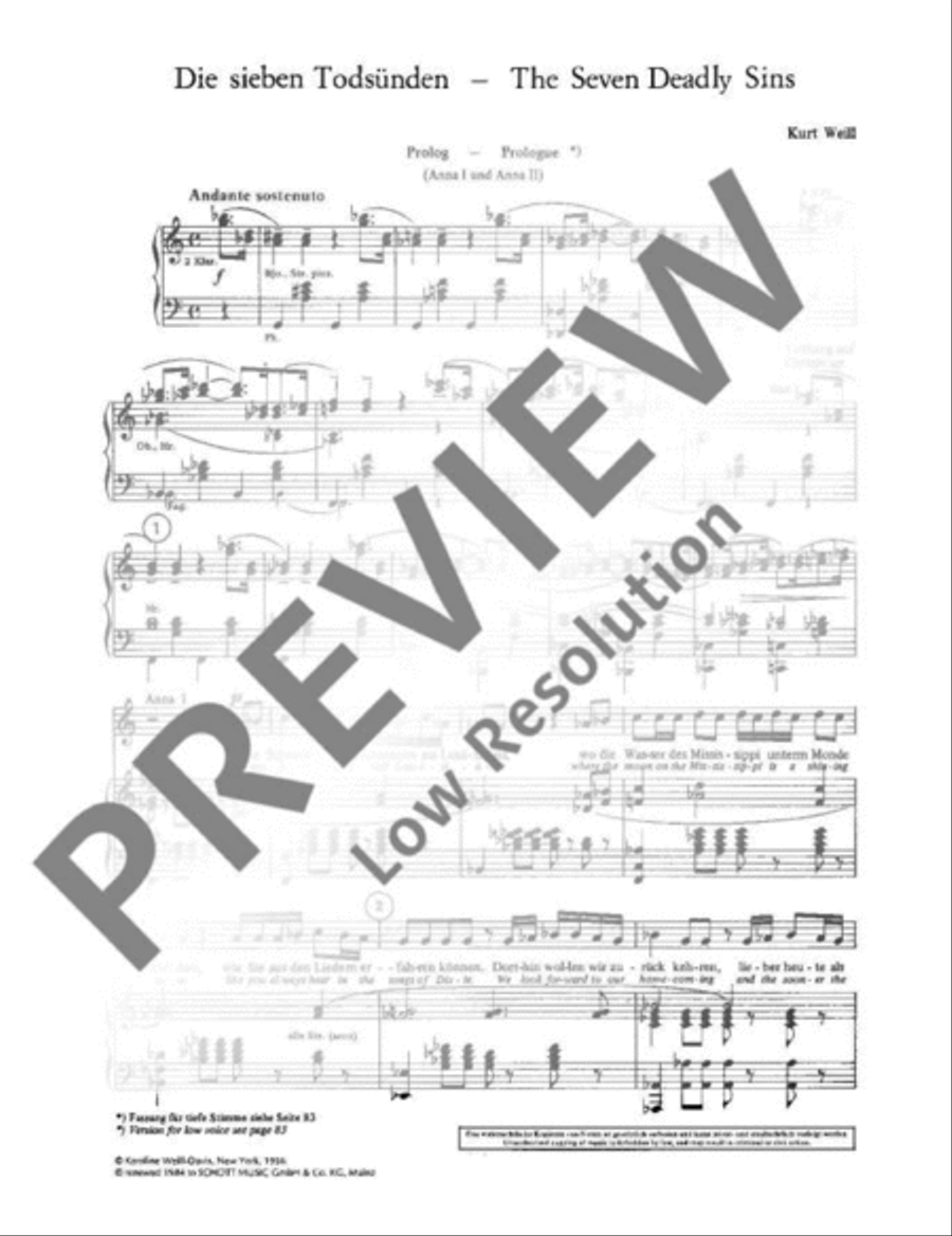 The Seven Deadly Sins Soprano Voice scores gallery preview page 6
