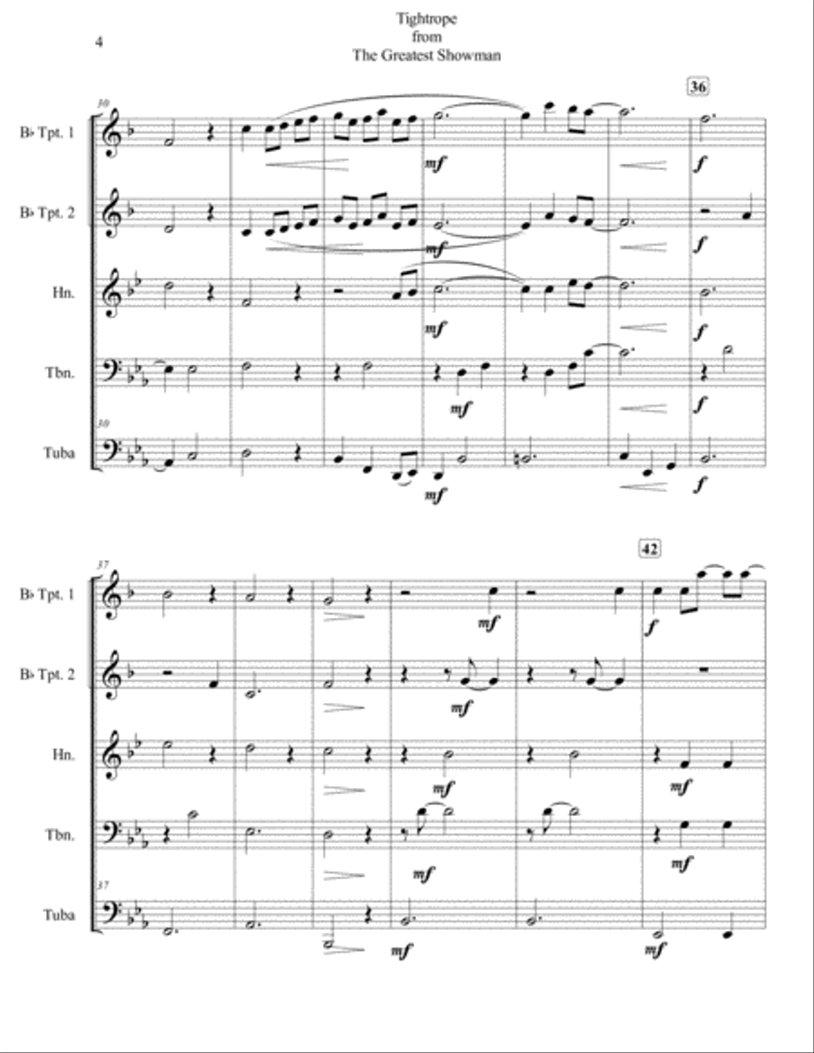 Tightrope Brass Ensemble scores gallery preview page 4