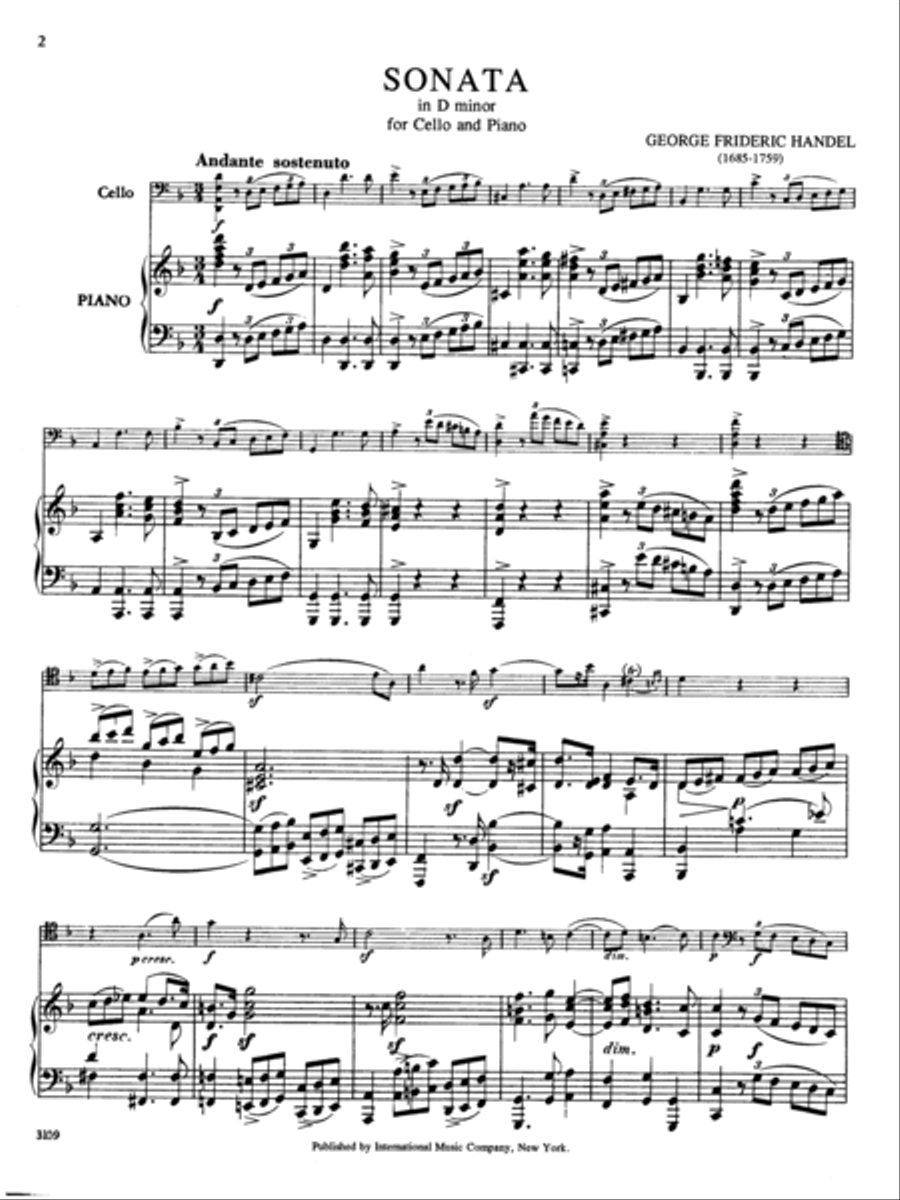 Sonata In D Minor Piano Accompaniment scores gallery preview page 2