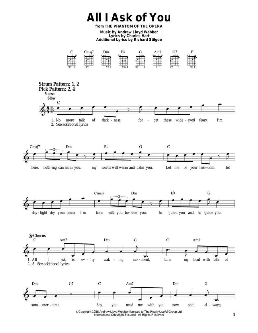 All I Ask Of You (from The Phantom Of The Opera)