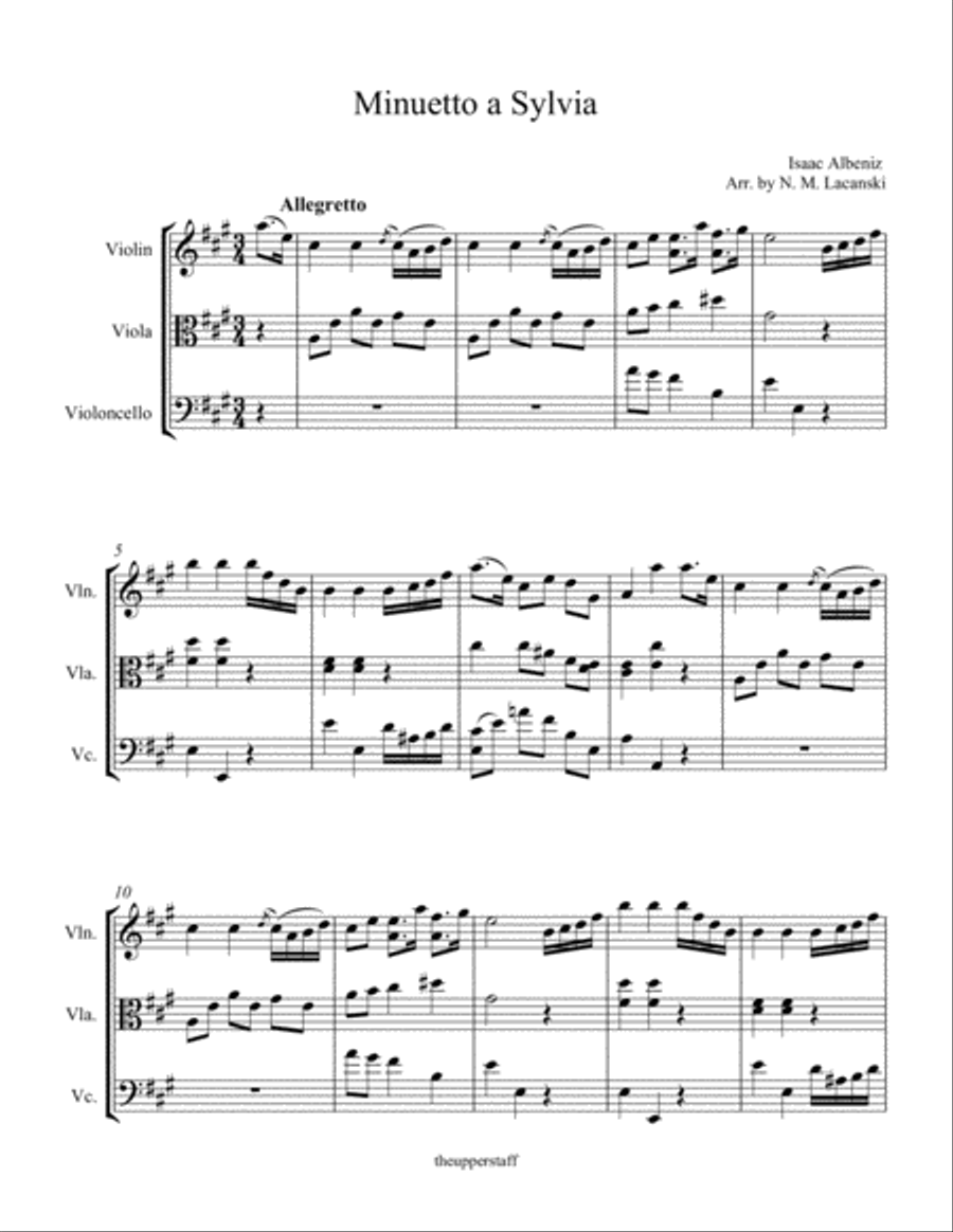 Minuetto a Sylvia String Trio scores gallery preview page 2