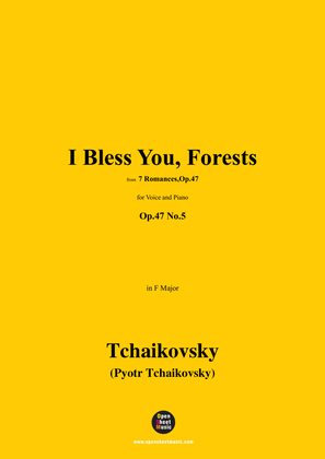 Book cover for Tchaikovsky-I Bless You,Forests,in F Major,Op.47 No.5