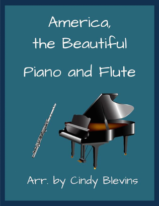 Book cover for America, the Beautiful, for Piano and Flute